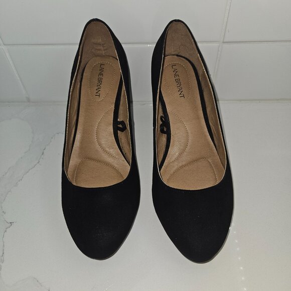 Women's 10 Wide Faux-suede pumps - Picture 2 of 5